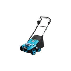 Dedra DED7196V 2x18V Akku-Rasenlüfter, blau und schwarz, 38cm Arbeitsbreite - Garten