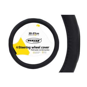 Husa neagră pentru volan, dimensiune S (35-37cm), marca Vertex - Huse de volan auto