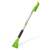 Telescopic snow brush with ice scraper, green