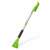 Telescopic snow brush with ice scraper, green