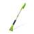 Telescopic snow brush with ice scraper, green