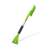 Telescopic snow brush with ice scraper, green