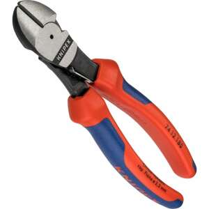 Knipex 74 12 180 Seitenschneider, rot-blaue Griffe, Chrom-Vanadium-Stahl, 180 mm - Knipex