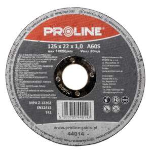 Proline A60S 125 x 22 x 1,0 mm rozsdamentes acél vágótárcsa - Proline