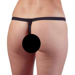 Fetish Láncos Bőr Tanga - Fekete - S-L
