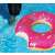 Pink donut shaped inflatable pool float, 50cm, with sprinkles, in a pool