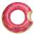 Pink donut shaped inflatable pool float, 50cm, with sprinkles