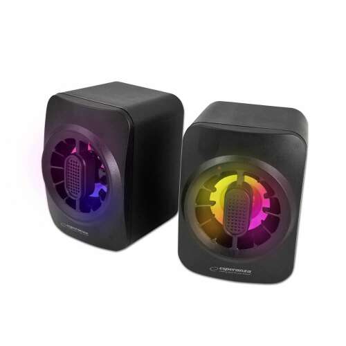 Esperanza EGS104 Sakara 2.0 difuzoare stereo iluminate USB, negru