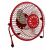 Közelkép az Esperanza Yugo piros USB asztali ventilátorról