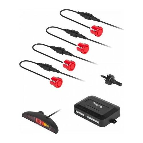 Peiying Tolatóradar - 4db Piros Érzékelő - LED Kijelzővel