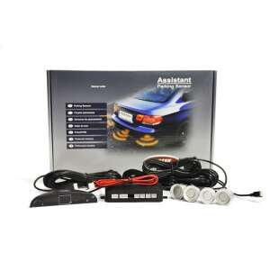 Tolatóradar 4 db ezüst érzékelővel és LED kijelzővel - Tolatóradar