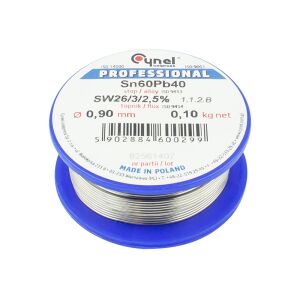 Cynel Professional Sn60Pb40 Drut lutowniczy, 0.90mm, 100g - Akcesoria do lutownicy