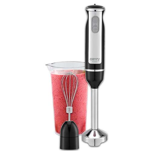 Camry CR 4621 botmixer készlet, fekete és ezüst színben, turmixgép, habverő és mérőpohár tartozékokkal - Botmixer