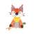 RÓKA BABAKOCSI JÁTÉK plush fox baby stroller toy with sensory features