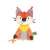RÓKA BABAKOCSI JÁTÉK plush fox baby stroller toy with sensory features