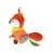 RÓKA BABAKOCSI JÁTÉK plush fox baby stroller toy with sensory features - side view