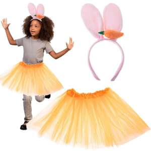 COSTUME OUTFIT BUNNY SKIRT CARROT HEADBAND 48338373 - Costume for Kid