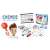 Buki Chemistry Set collage with box, experiments, and instruction manual