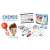 Buki Chemistry Set collage with box, experiments, and instruction manual