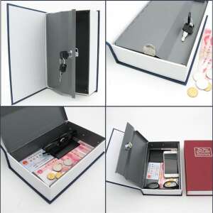 Book Safe, Book-Shaped Security Box with Key Lock