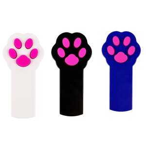Cat paw laser pointer toy, white, black, and blue cat paw laser pointer, interactive cat toy, red laser pointer, cat play, cat entertainment, cat fun, cat exercise, cat activity, cat health - Cat Toy