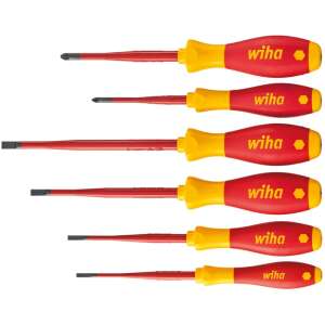 VDE set ravnih/kriznih (PZ) odvijača, 6 dijelova, Wiha SoftFinish electric slimFix 36205 58296423 - Wiha