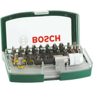 Bosch 2607017063 Bit-Satz, 31-teilig, mit magnetischem Halter, in grünem Kunststoffkoffer - Bit Set