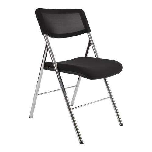 Összecsukható szék, fém és szövet, ALBA "CPDIVA", ezüst - fekete 48375699