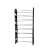Black metal shoe rack with 10 shelves, perfect for organizing your shoe collection