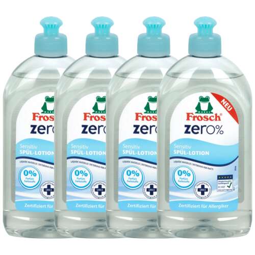 Frosch Zero% Uree lichidă pentru spălarea vaselor 4x500ml
