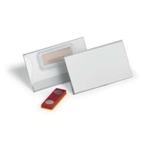 Névkitűző mágneses rögzítéssel, 75x40 mm, 25 db-os csomag - Durable
