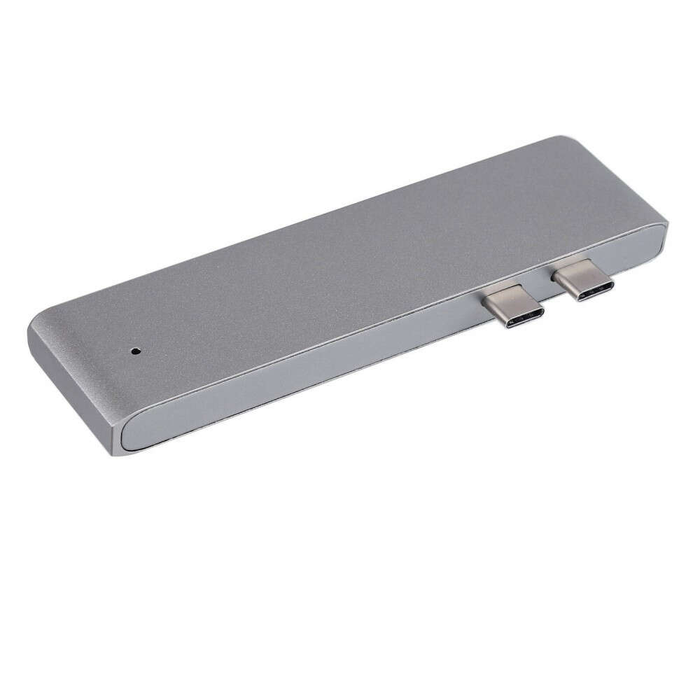 USB elosztó HUB MacBook-hoz szürke színben, Type-C, USB 3.0, SD,...