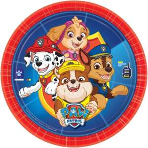 Хартиени чинии Paw Patrol, 8 бр., 23 см, с героите Chase, Marshall, Skye и Rubble - Реквизит за партита