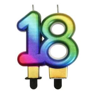 Торта свещ с номер 18, дъга - Реквизит за партита