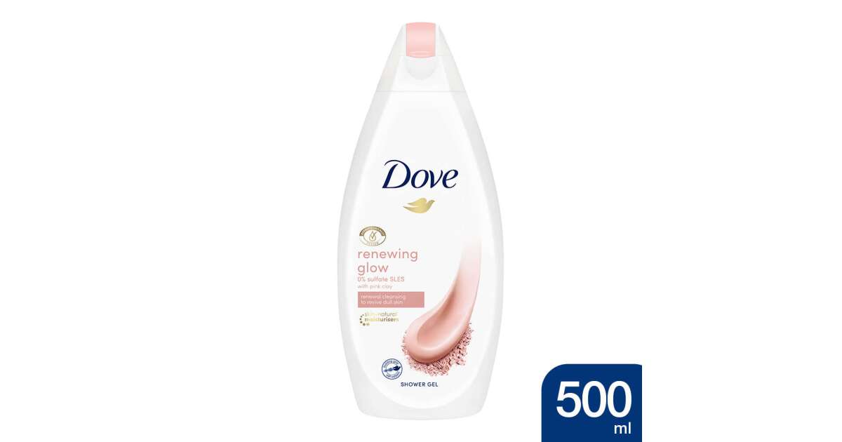 Dove Renewing Glow Pink Clay Shower Gel - Pink Clay Shower Cream-Gel