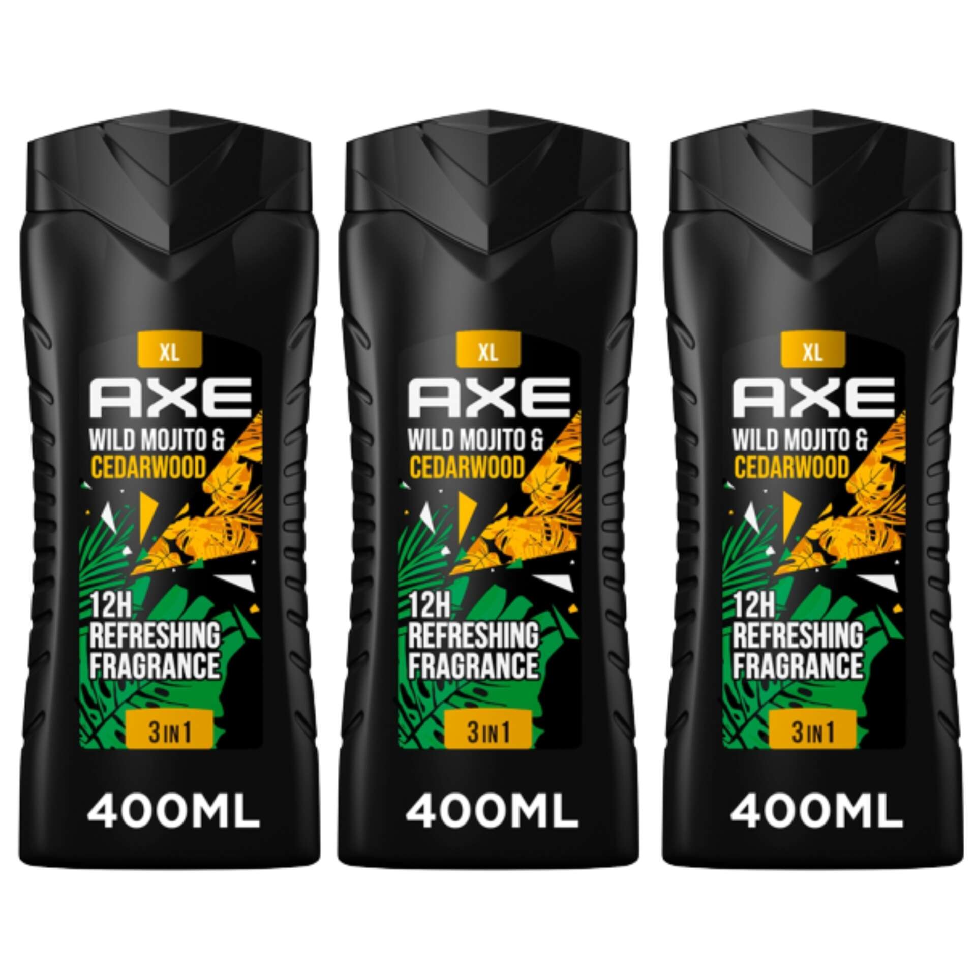 E-shop Axe Sprchový kúpeľ Wild Green Mojito 3x400ml