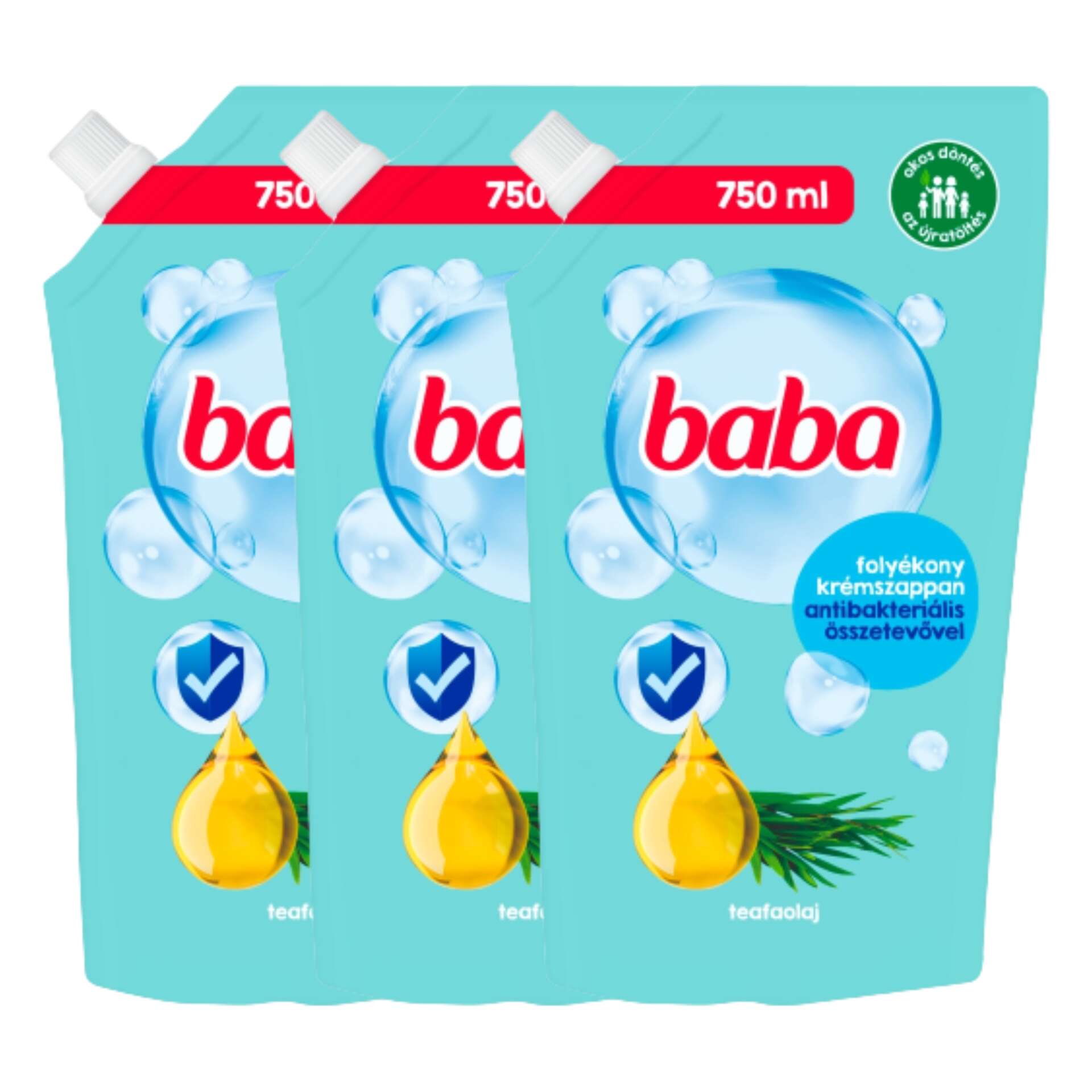 Baba Folyékony Szappan Utántöltő Teafaolaj 3x750ml