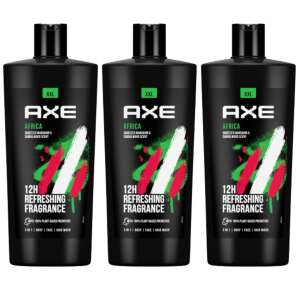 Axe Africa 3 în 1 gel de duș pentru corp, față și păr, pachet de 3, 700 ml fiecare - Baie