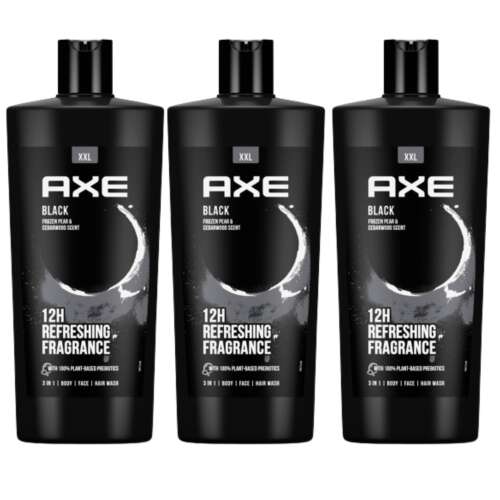Axe Men's Shower Bath Black 3x700ml