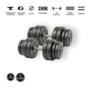 Sada činiek GazoFitness® 32kg s 2,5kg a 1,25kg závažím - GAZO FITNESS Závažia a činky