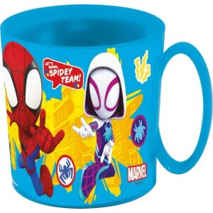 Marvel Spiderman i Gwen Plastikowy Kubek, 350ml, Można używać w mikrofalówce - Kubek