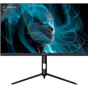 LC-Power LC-M27-4K-UHD-144-V2 monitor elülnézet állvánnyal - LC-power
