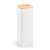 ONLINE Food Storage Box 28 cm, white metal container with bamboo lid, airtight, kitchen storage, food storage, pantry organization