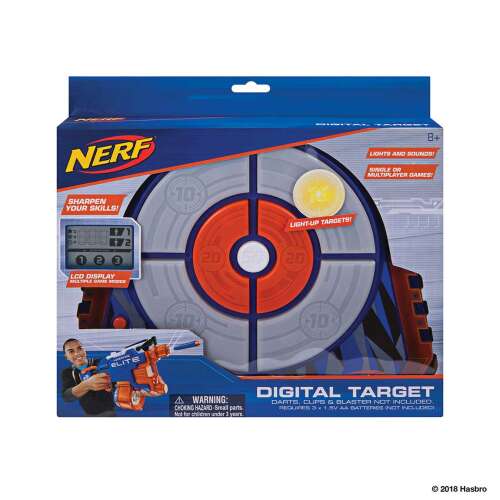 Nerf Elite Digitális Célpont, elektronikus célpont Nerf fegyverekhez, világító célok, pontszámláló kijelző, többjátékos üzemmód