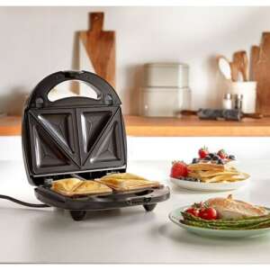 Black triangle sandwich maker, AMB brand, making toasted sandwiches - Sandwich Maker