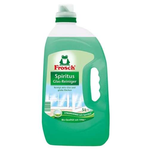 Frosch Spiritus Glas-Reiniger, бутилка от 5L за почистване на прозорци, без петна, био-качество от 1986 г.