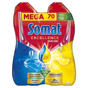 Somat Excellence DuoGel GreaseCutting Lemon Mosogatógél 70 mosogatás 63520056 Gépi mosogatószer