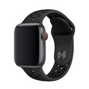 Brățară sport neagră pentru Apple Watch, 42/44mm, Devia Delux Series Sport2 - Apple Curea ceas inteligent