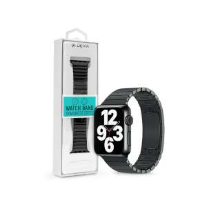 Devia Elegant Link Bracelet for Apple Watch, black stainless steel, 42/44mm - Smart watch strap