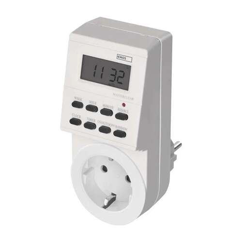 Angled View of EMOS TS-ED1 Digital Timer Switch